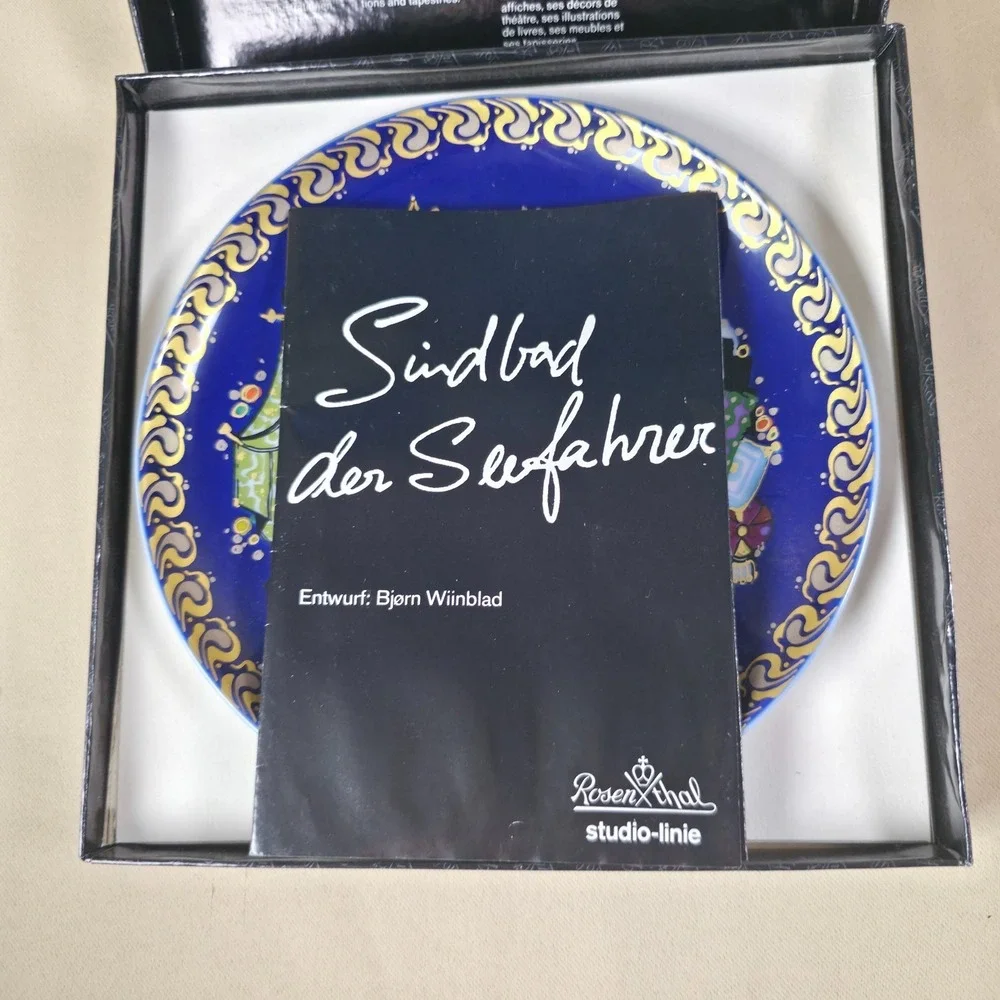 Rosenthal Bjorn Wiinblad Sindbad der Seefahrer Plate #4 Sinbad Box Leaflet